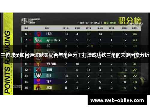 三位球员如何通过默契配合与角色分工打造成功铁三角的关键因素分析
